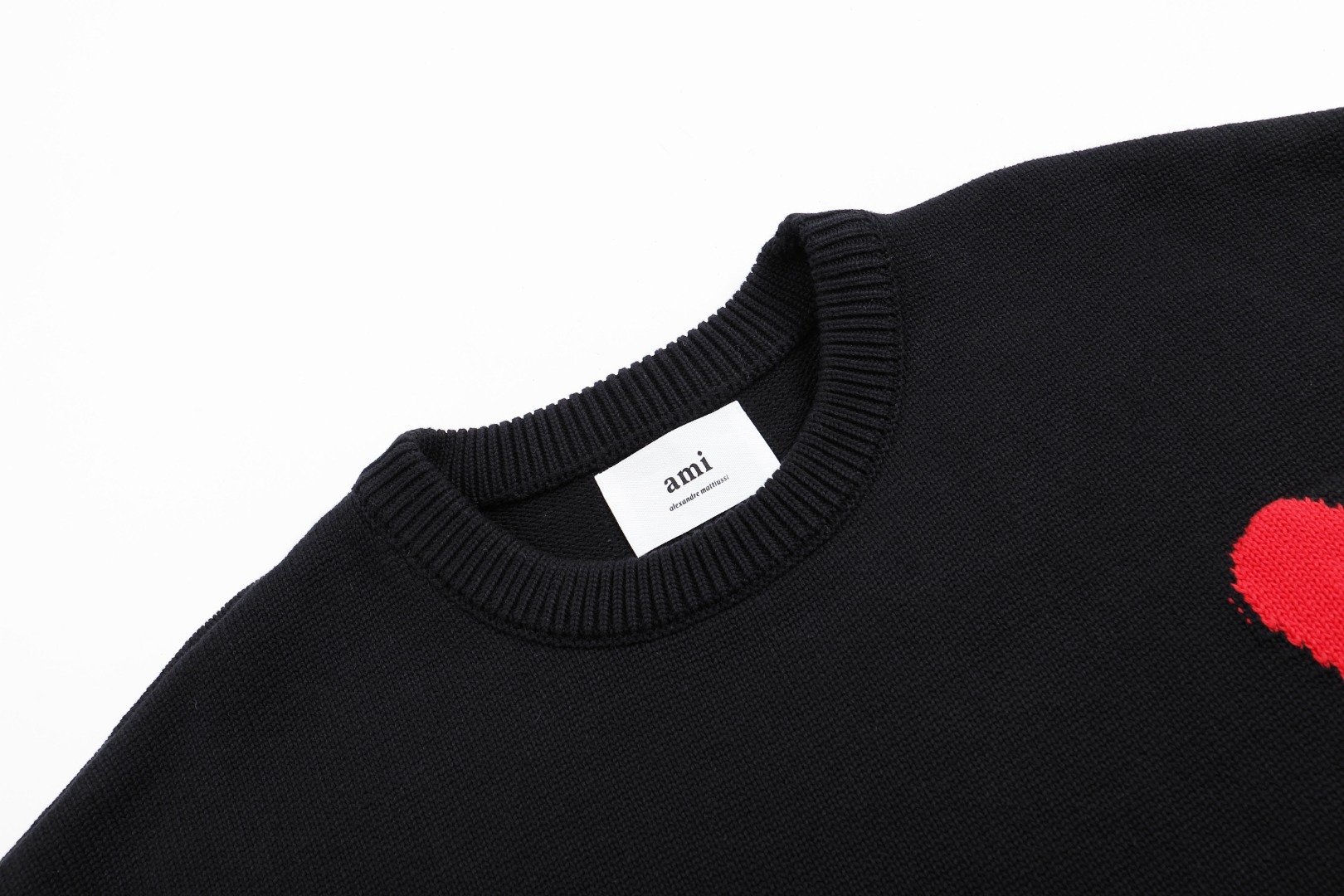 【AMI PARIS】 アミ パリス Intarsia Sweater ハートロゴ ニット ロゴ セーター オーバーサイズ-BRAND OFF