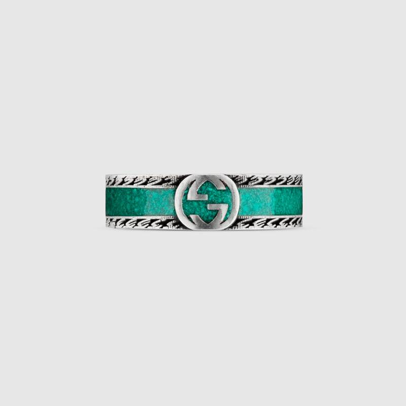 GUCCI エナメル インターロッキングG ブレスレット