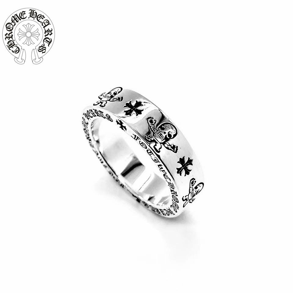 【2026】【Chrome Hearts】  男性と女性のためのクロエハートファッションパーソナリティリング-BRAND OFF