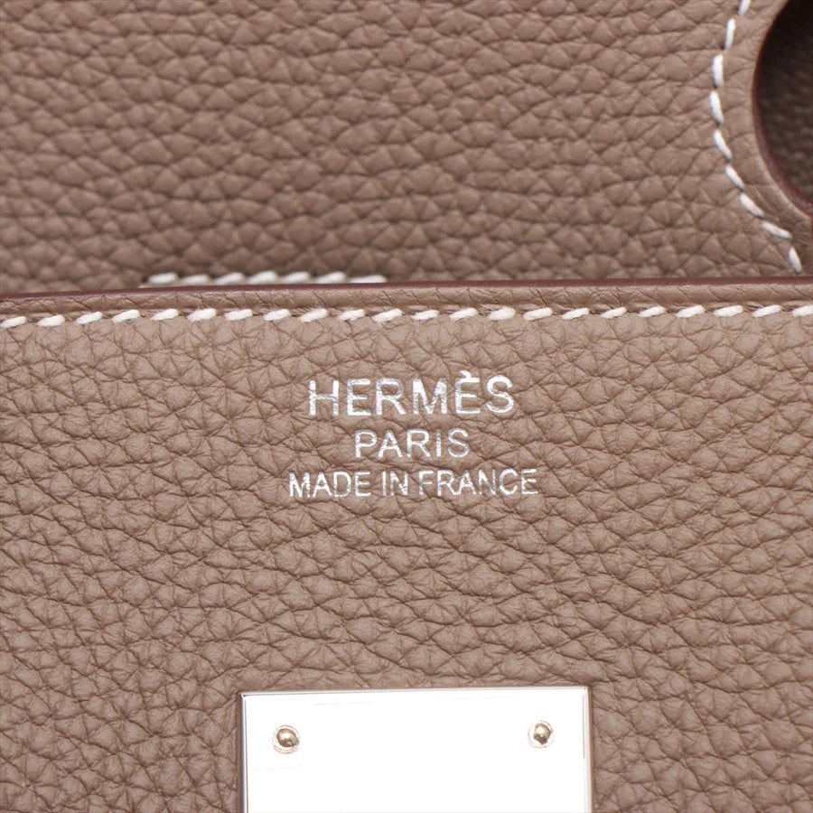 HERMES エルメス バーキン35 トゴ エトゥープ シルバー金具-BRAND OFF
