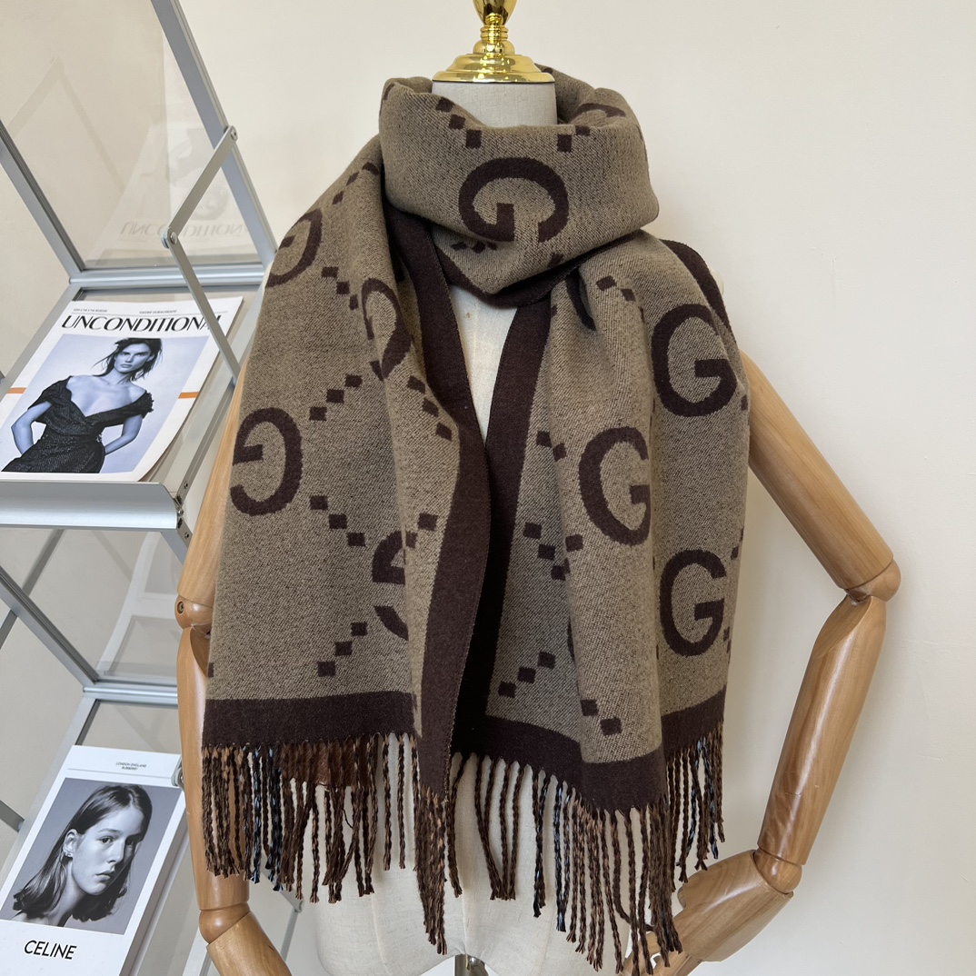 【GUCCI グッチ】スカーフ30*180CM  241108-BRAND OFF