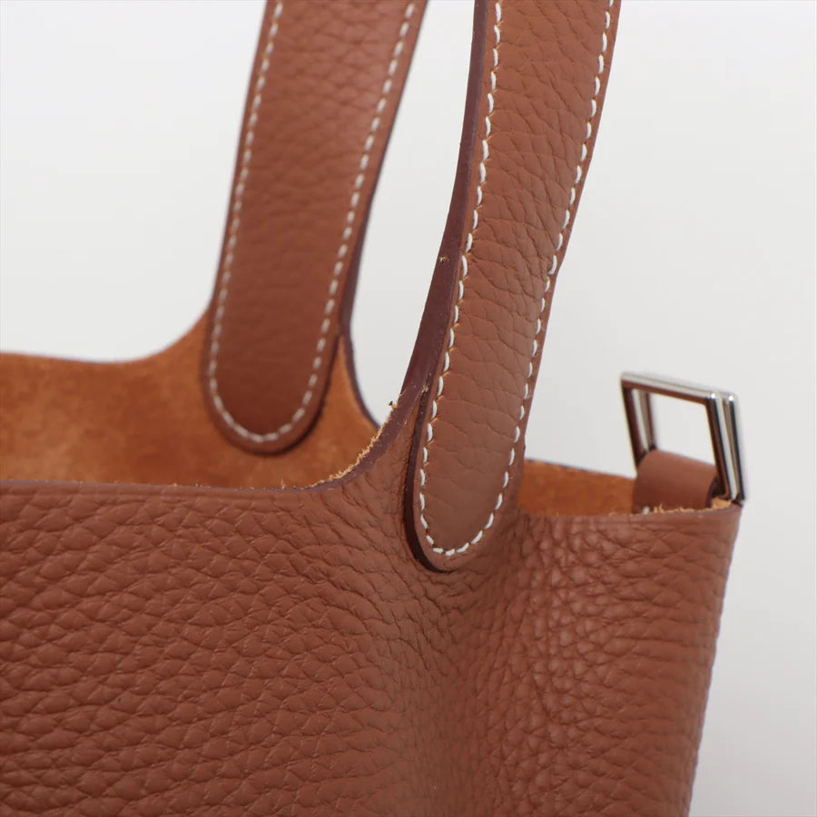 HERMES エルメス ピコタンロックPM トリヨンクレマンス ゴールド シルバー金具-BRAND OFF