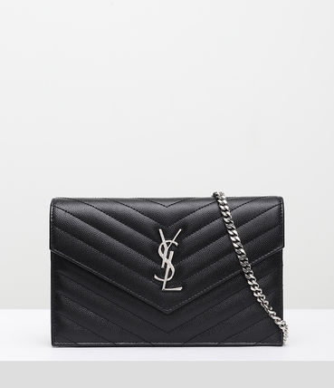Saint Laurent なし☆YSL モノグラム エンベロープ チェーンウォレット-BRAND OFF