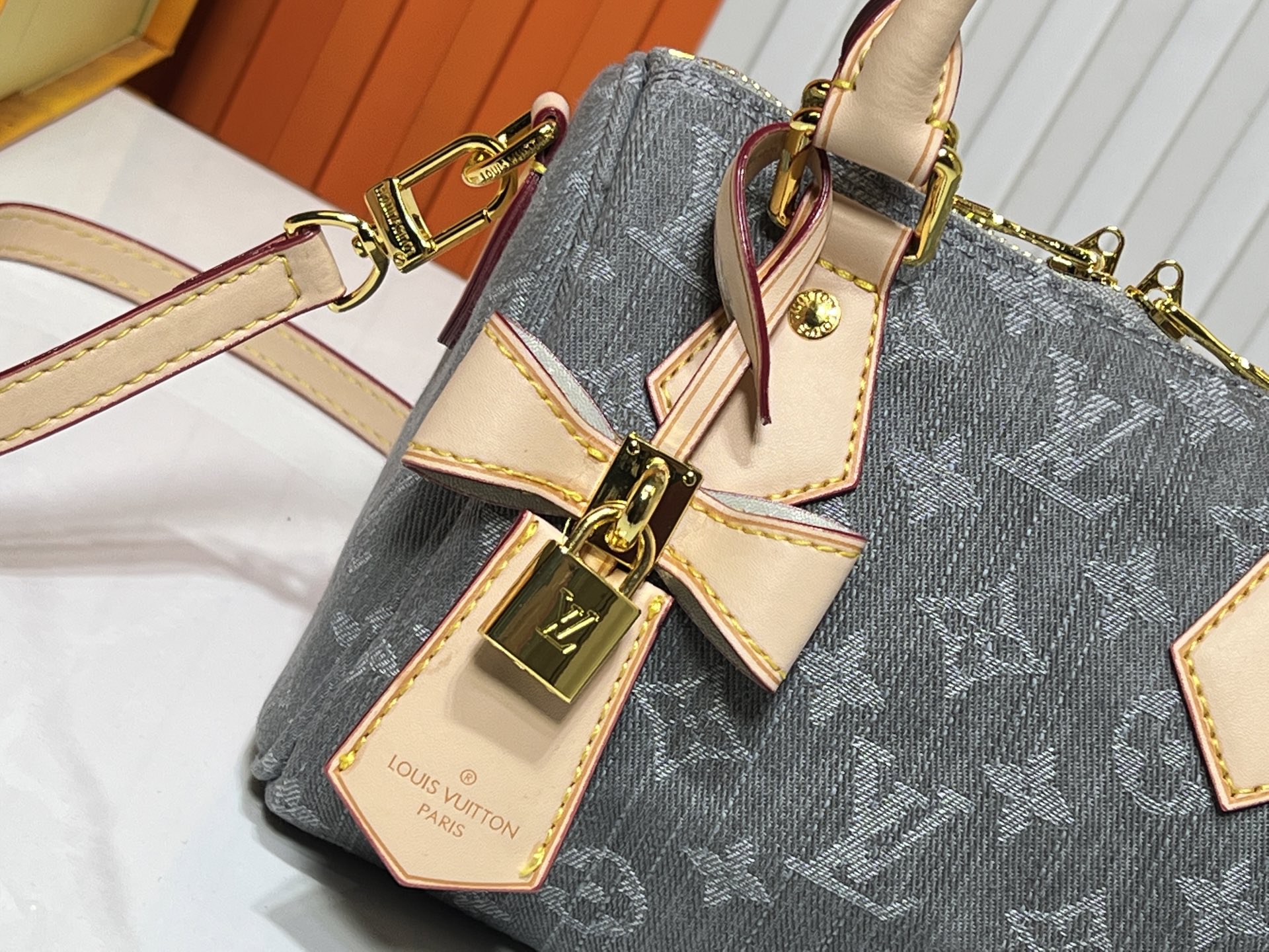 LOUIS VUITTON ルイヴィトン M81878 Nano Speedy デニムバッグ-BRAND OFF