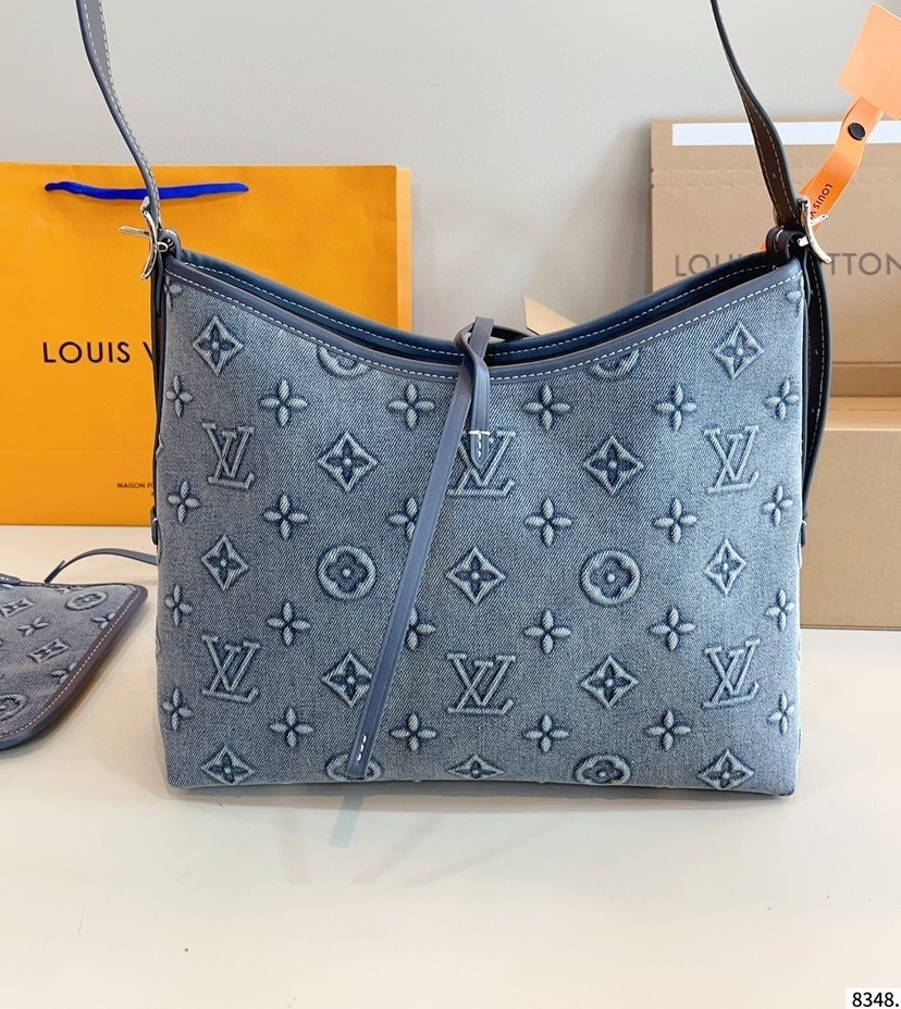 LOUIS VUITTON ルイヴィトン CARRYALL デニムのハンドバッグ-BRAND OFF