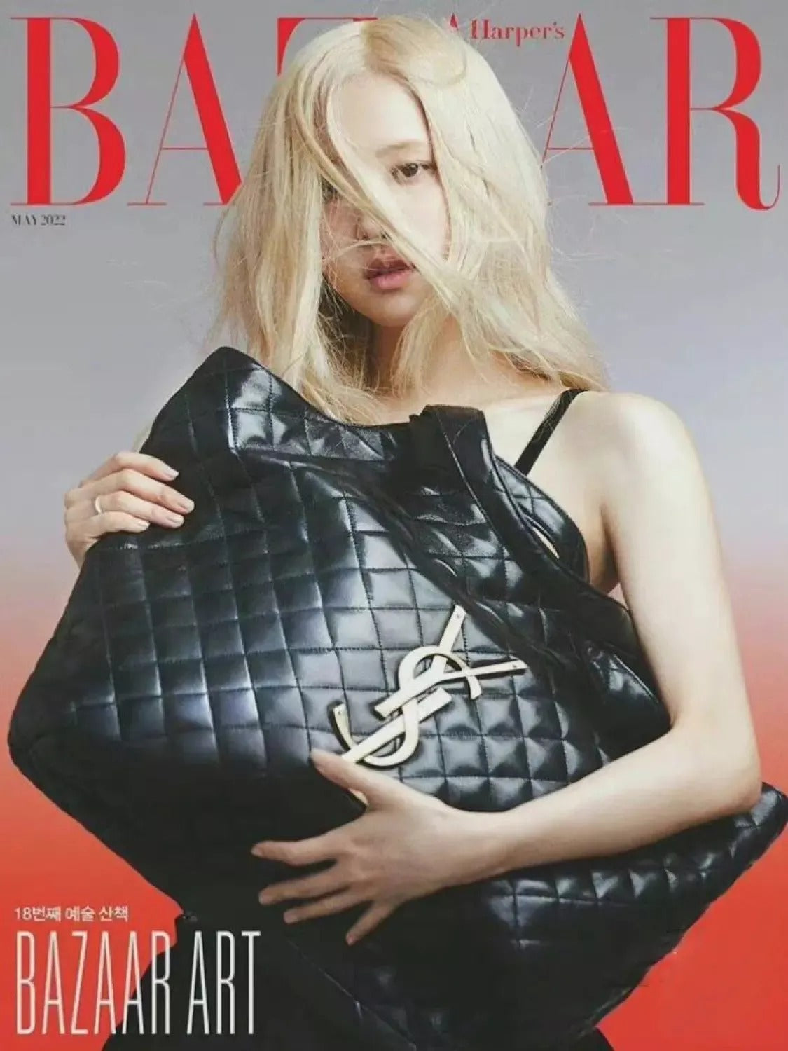 滝沢カレンさん【BLACKPINKROSE同じバッグ】SAINT LAURENTイカール マキシ ショッピングバッグ（ラムスキン／キルティン-BRAND OFF