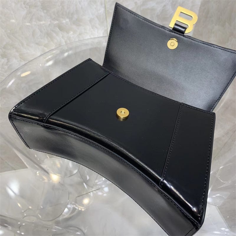 BALENCIAGA ブラック アワーグラス ハンドバッグ-BRAND OFF