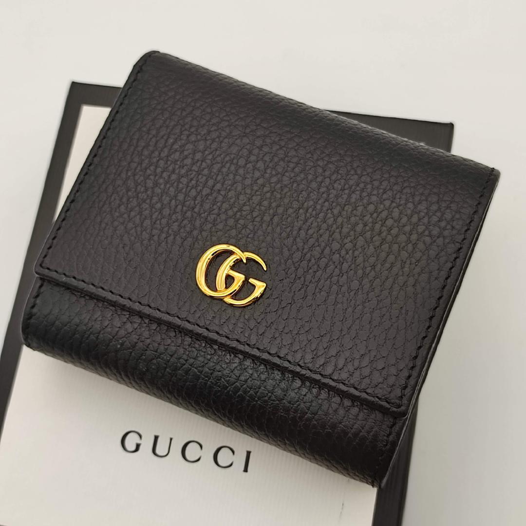 GUCCI【特別なオファー】GG(グッチ)〔プチ マーモント〕レザー 三つ折りウォレット-BUYMA-BRAND OFF