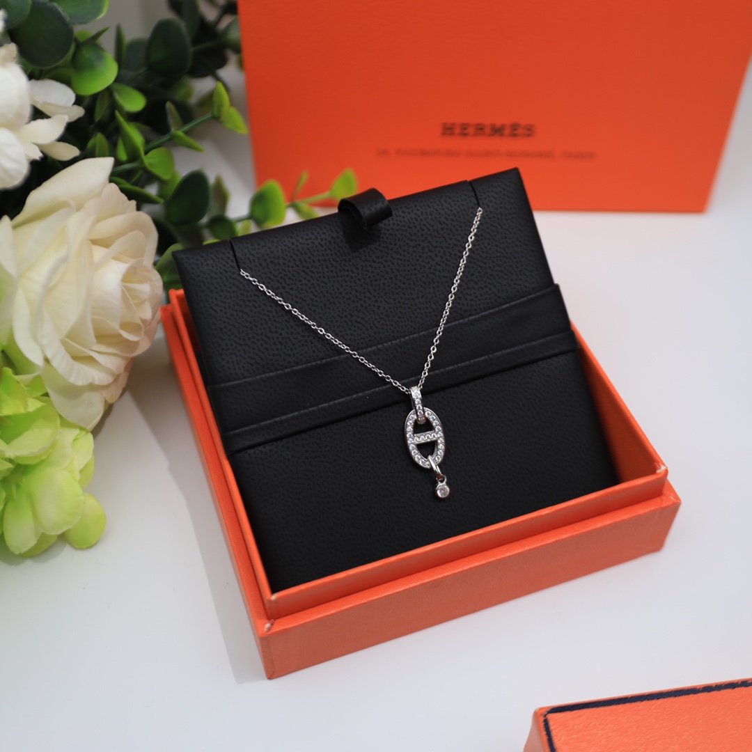 【2026】【HERMES 】ネックレス、新しいネックレス万能シンプルファッションオーナメント-BRAND OFF