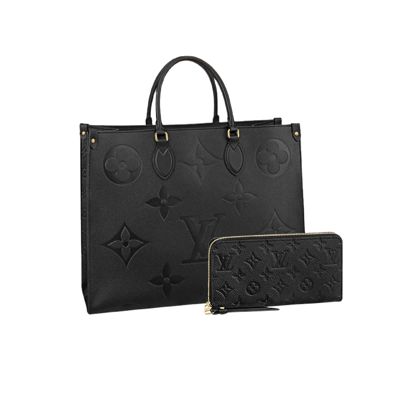 【2025】LOUIS VUITTON オンザゴー GM 長財布 2点セット お得 M44925+M61864 41 x 34 x 19 cm/19.5 x 10.5 x 2.5 cm-BRAND OFF