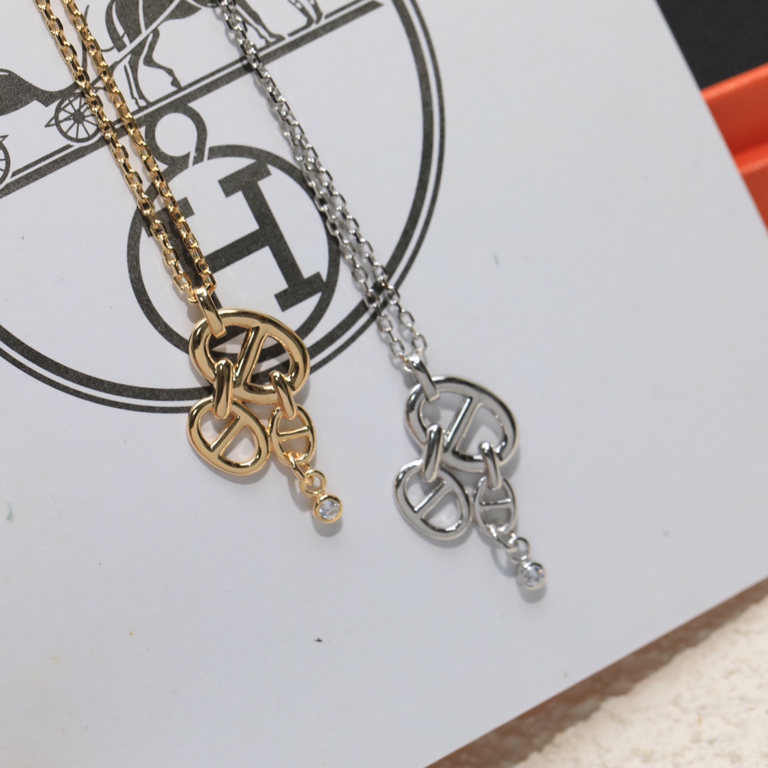 【2026】【HERMES 】ネックレス、新しいネックレス万能シンプルファッションオーナメント-BRAND OFF