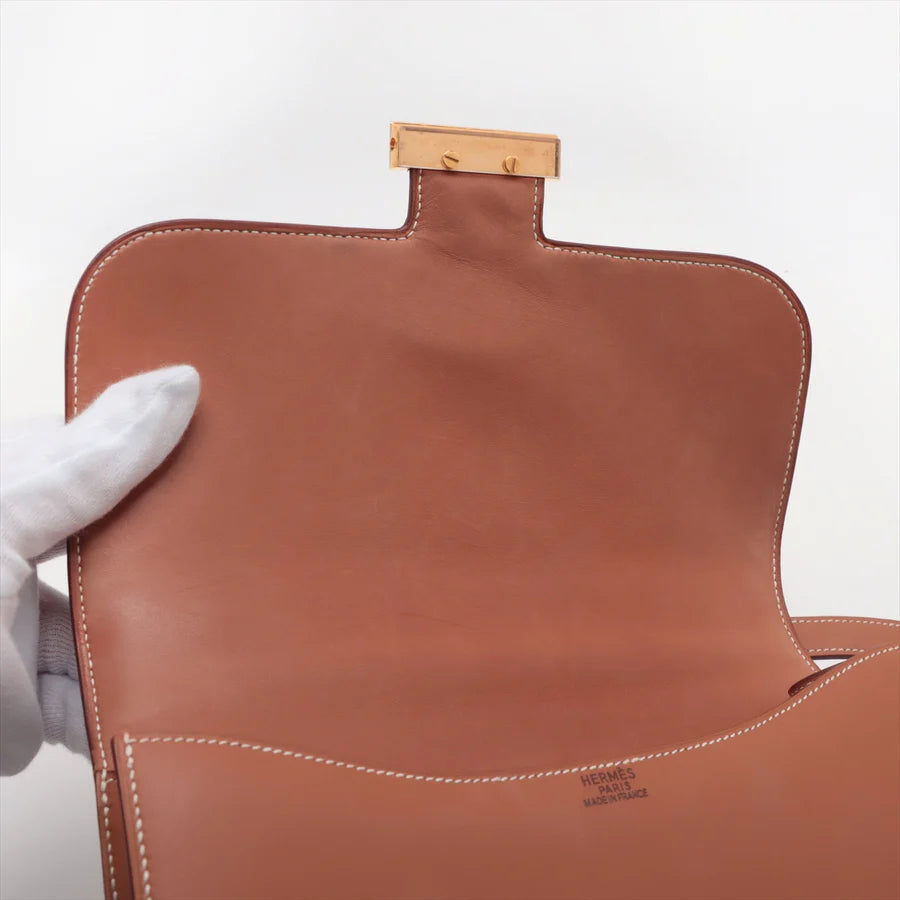 HERMES エルメス コンスタンス24 ヴォーシャモニー ナチュラル ゴールド金具-BRAND OFF