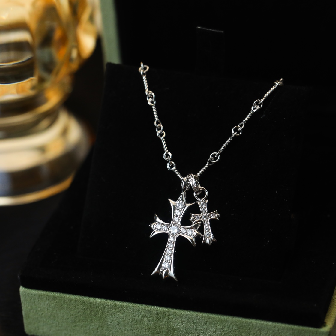 【Chrome Hearts】ネックレス、ダブルクロスネックレス高いファッションセンス-BRAND OFF