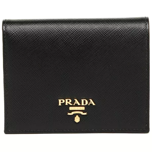 プラダ 二つ折り財布 サフィアーノ ミニ財布 レディース PRADA 1MV204 QWA 2DKY SAFFIANO METAL ORO-BRAND OFF