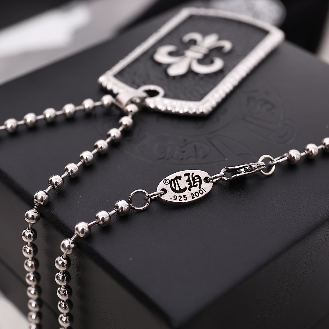 【Chrome Hearts】ネックレス、クロエ ハート ゴールド メッキ ミニ フレーム クロス ネックレス-BRAND OFF
