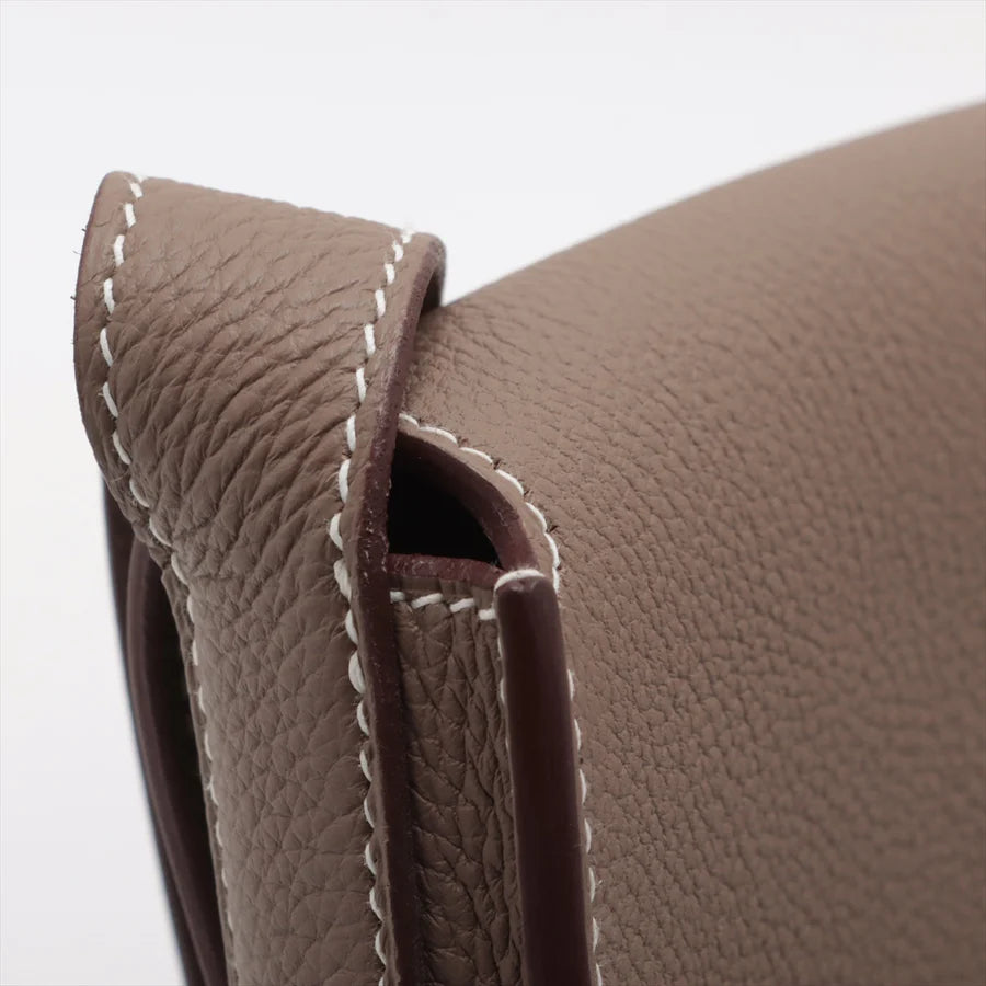 エルメス スティーブ ライト ジュニア トゴ エトゥープ シルバー金具-BRAND OFF