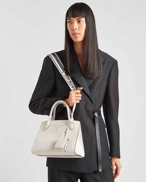 ★PRADA直営店★モノクローム スモール サフィアーノ バッグ-BRAND OFF