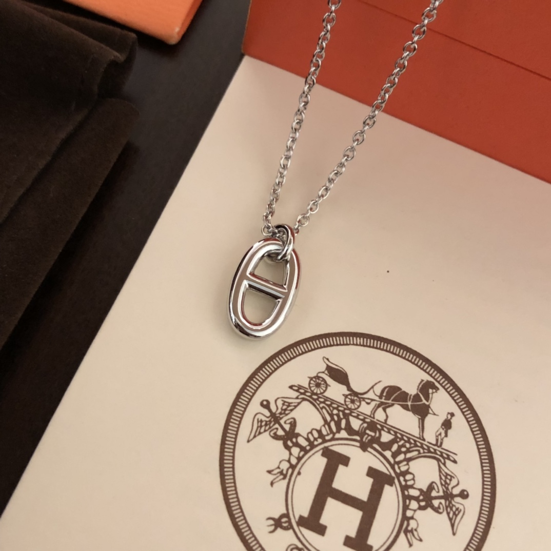 【2026】【HERMES 】ネックレス、新しいネックレス万能シンプルファッションオーナメント-BRAND OFF