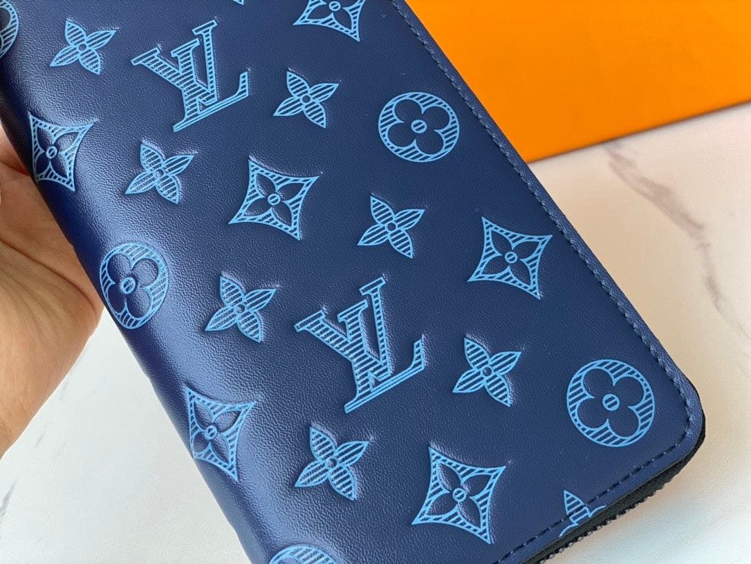LouisVuitton 21SS CARTEIRA VERTICAL ZIPPY wallet Navy 長財布 M80423-BRAND OFF