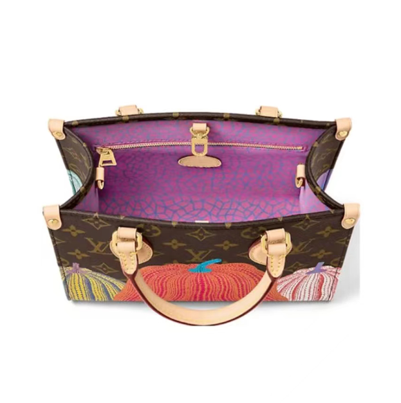 【LOUIS VUITTON】新品凳布 ! Louis Vuitton x Yayoi Kusama 草間彌生 連名 Onthego-BRAND OFF