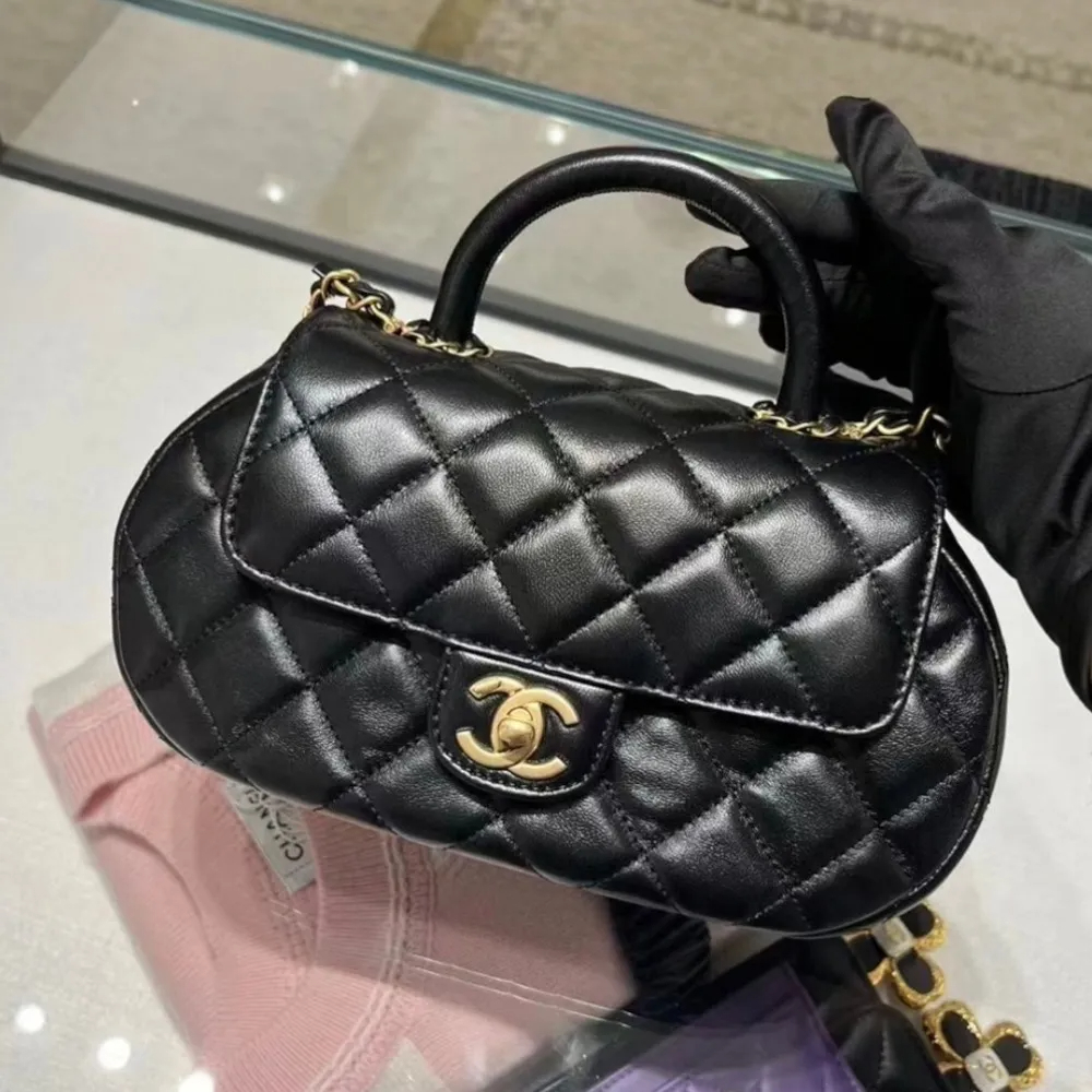 CHANEL トップハンドルフラップバッグ-BRAND OFF