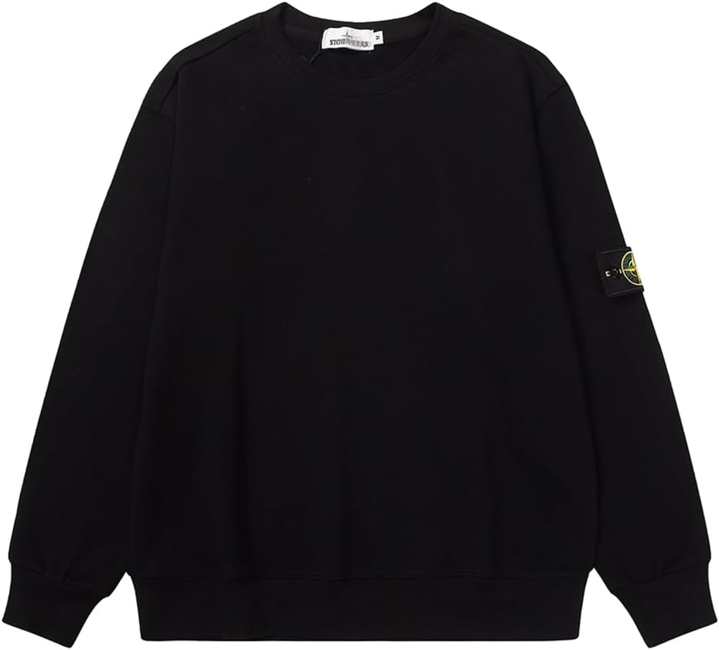 【ス ^ト ー !ン ア ~イラ^ン *ド】トレーナー メンズ クルーネック ゆったり スウェット 無地 コットン 柔らかい 大きいサイズ ベーシック カジュアル 