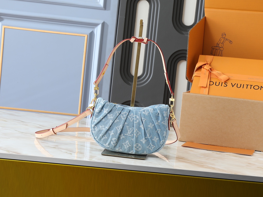 LOUIS VUITTON ルイヴィトン M13571 Pochette Valley デニムバッグ-BRAND OFF