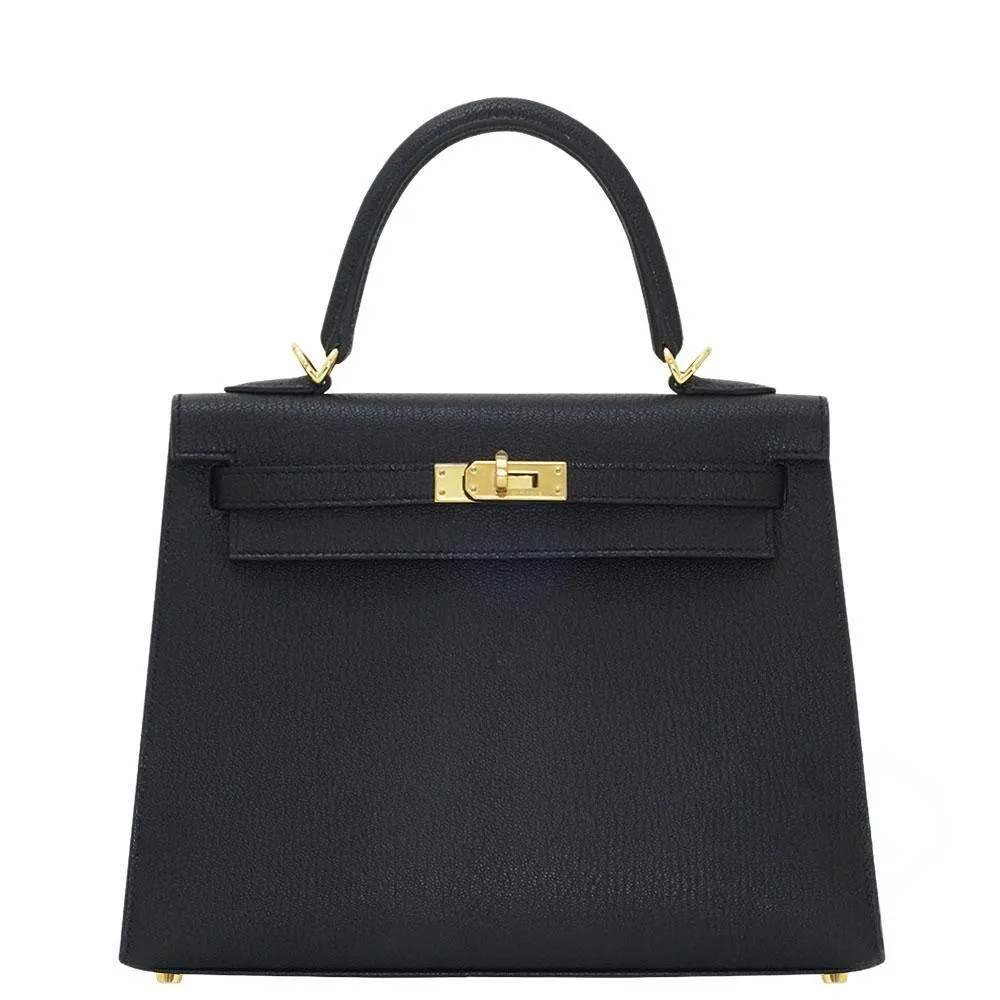 【HERMES】エルメス ケリー 25CM シェーブル ゴールド金具-BRAND OFF