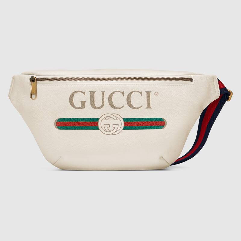 GUCCI(グッチ) 〔グッチ プリント〕レザー ベルトバッグ ‎ホワイト-BRAND OFF