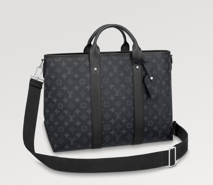 LOUIS VUITTON 機能的 ヴィトン トートバッグ ウィークエンド 白 黒 ビジネス M30919 M30937-BRAND OFF