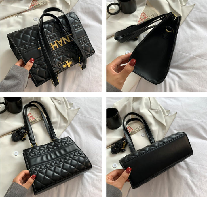 👜レターワンショルダーバッグ、ファッショナブルな大容量テクスチャードメッセンジャーバッグ👜【送料無料】-BRAND OFF