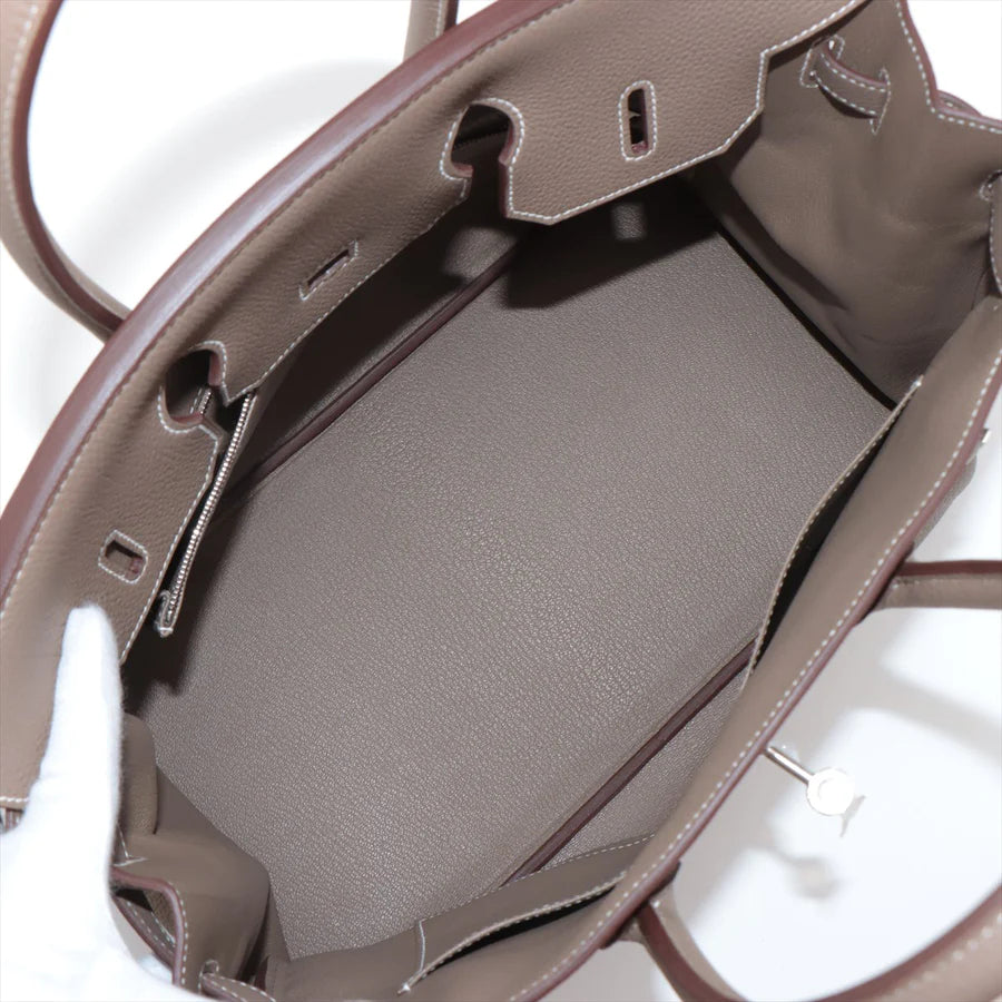 HERMES エルメス バーキン35 トゴ エトゥープ シルバー金具-BRAND OFF