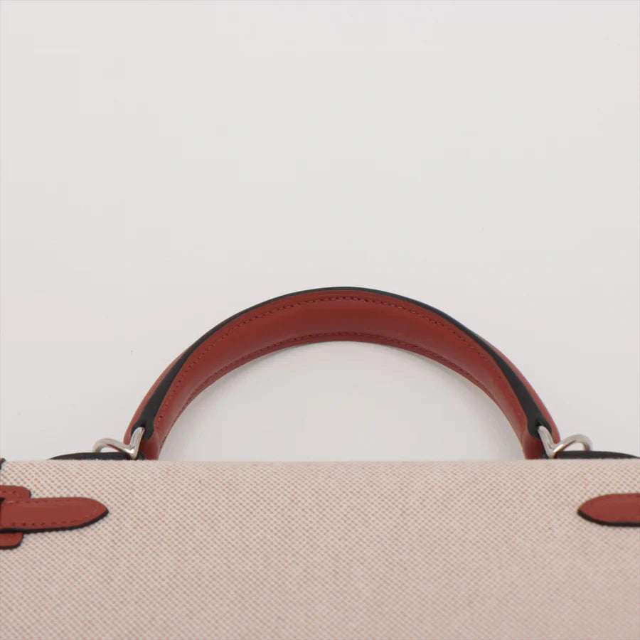 HERMES エルメス ケリーヴェルソ25 トワルアッシュ×ヴォースイフト キュイーブル-BRAND OFF