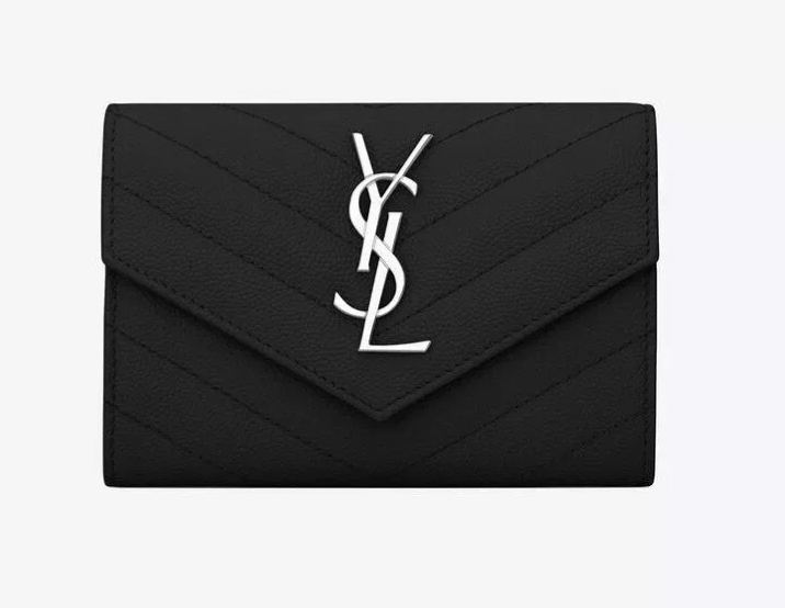 小MONOGRAM黒い粒状のラムレザー長財布-BRAND OFF