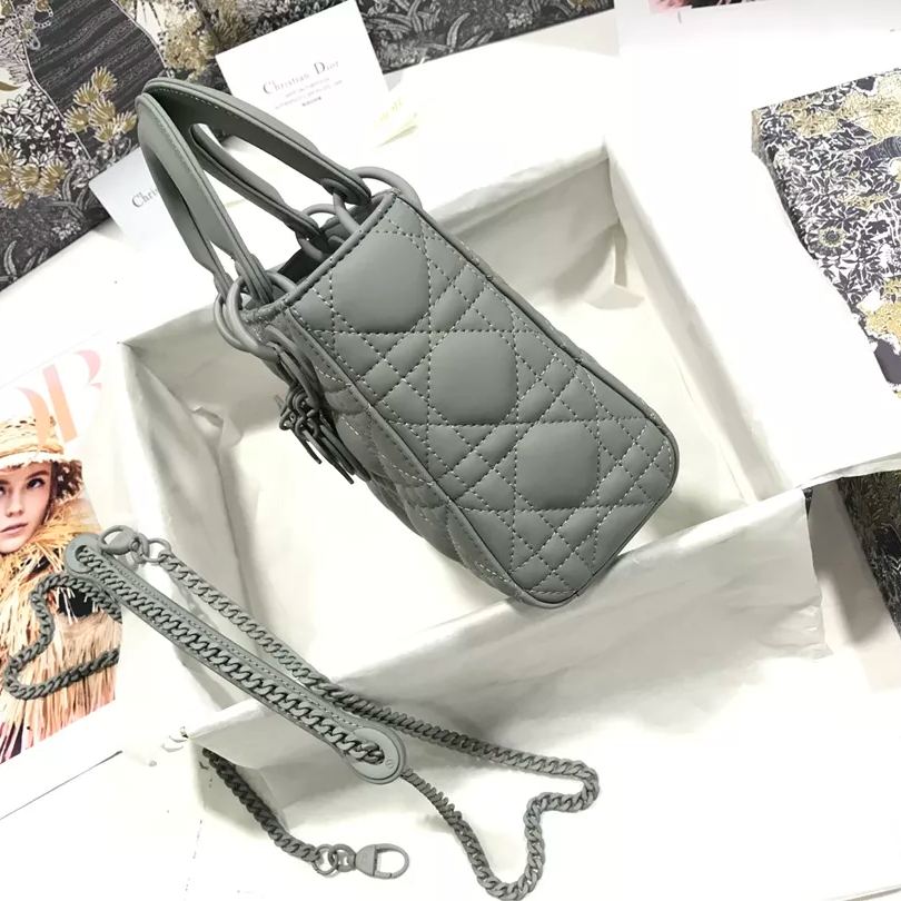 【超入手困難！ほしい！】Lady Diorトリコロールサテンチェック牛革-BRAND OFF