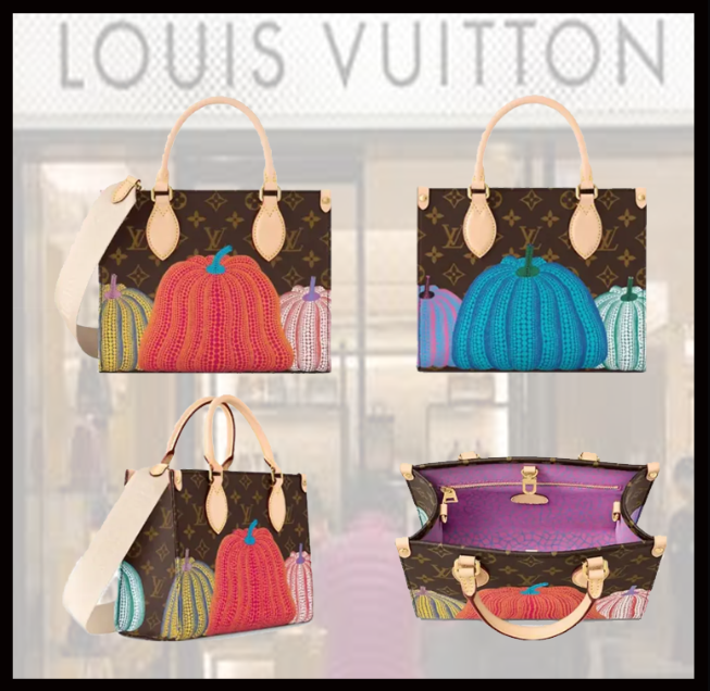 【LOUIS VUITTON】新品凳布 ! Louis Vuitton x Yayoi Kusama 草間彌生 連名 Onthego-BRAND OFF