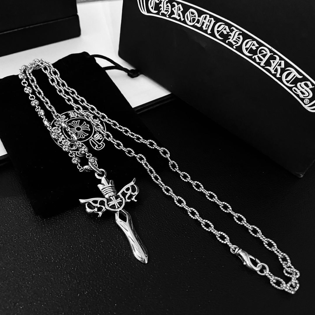 【CHROME HEARTS 】ネックレス、新しいネックレス万能シンプルファッションオーナメント-BRAND OFF