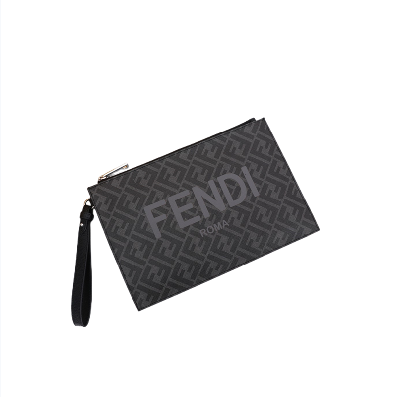 【 FENDI 公式 旗艦店】フェンディ クラッチバッグ 当日出荷 好評に付き再入荷！ 黒 30*20*1CM-BRAND OFF