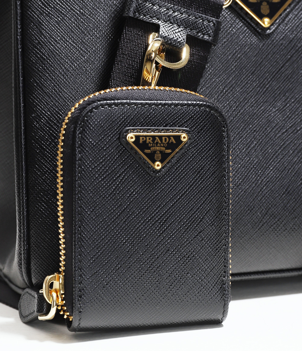 ☆PRADA ガレリア サフィアーノレザー ミニバッグ-BRAND OFF