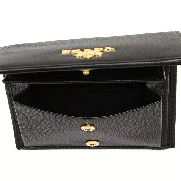 プラダ 二つ折り財布 サフィアーノ ミニ財布 レディース PRADA 1MV204 QWA 2DKY SAFFIANO METAL ORO-BRAND OFF
