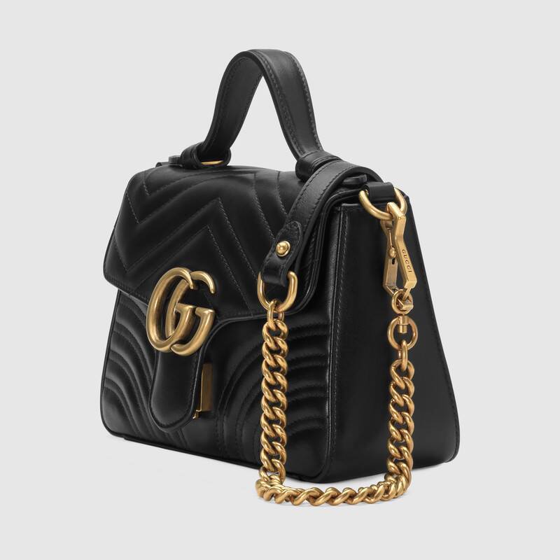 GUCCI GGマーモント ミニ トップハンドルバッグ-BRAND OFF