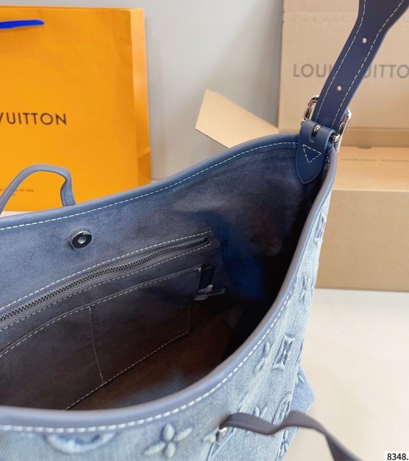 LOUIS VUITTON ルイヴィトン CARRYALL デニムのハンドバッグ-BRAND OFF