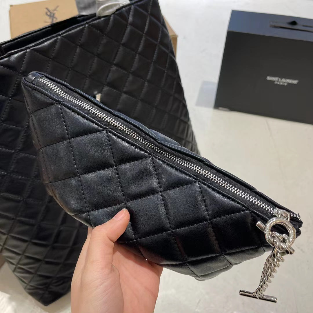 👜Ysl アーガイル柄 ハンドバッグ 大容量-BRAND OFF