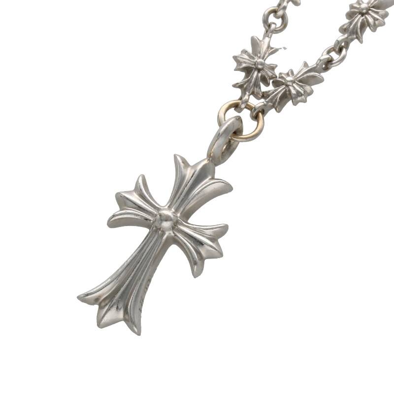 クロムハーツ/Chrome Hearts　 サイズ:18inch 【18KWG TNY CRSF CH PLS18/タイニーファットクロス】-BRAND OFF