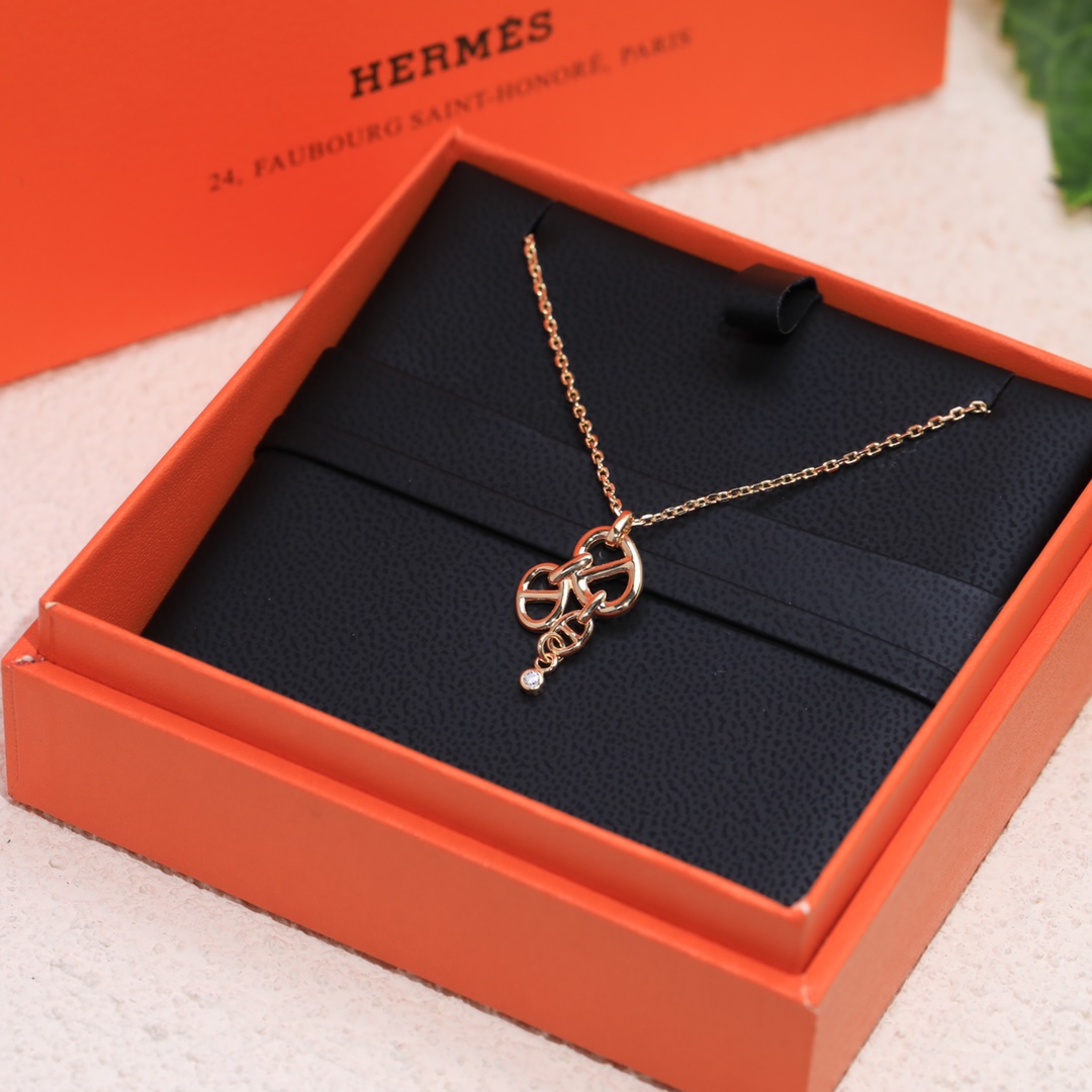【2026】【HERMES 】ネックレス、新しいネックレス万能シンプルファッションオーナメント-BRAND OFF