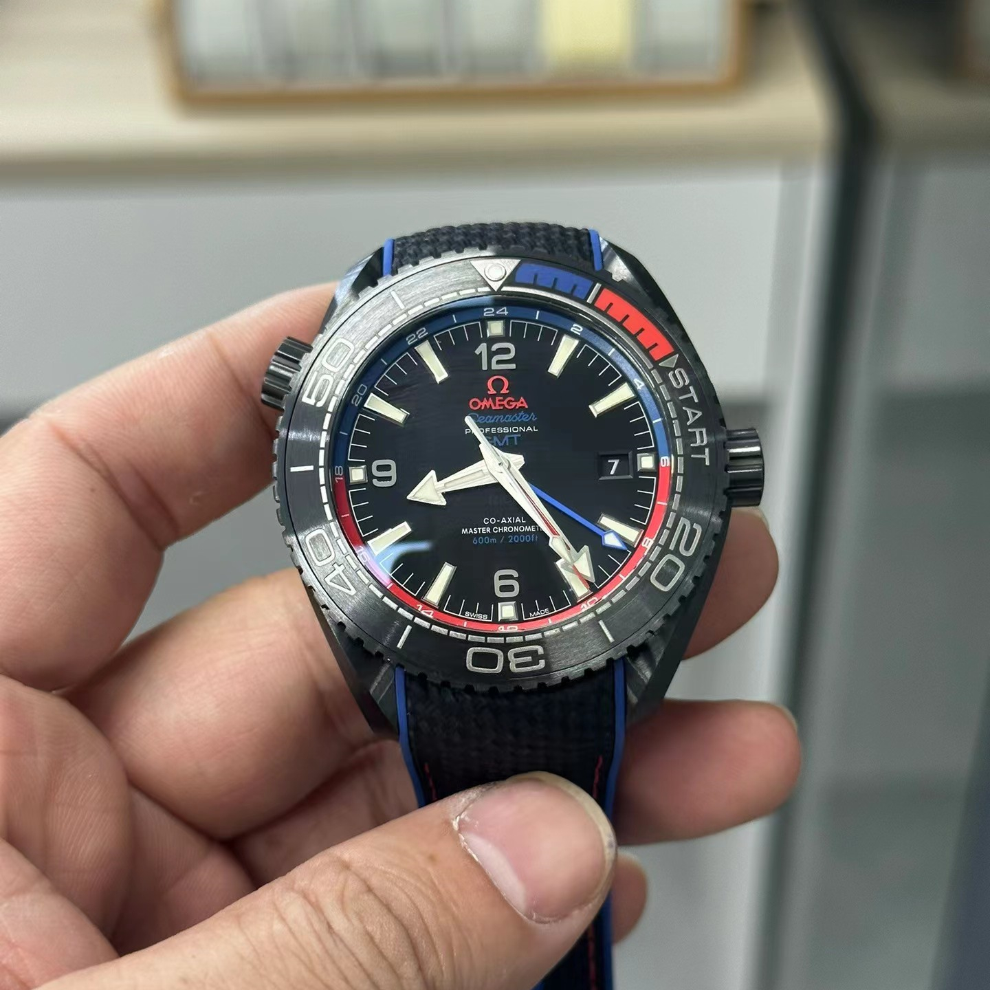 Omega Seamaster Planet Ocean Chronometer GMT ETNZ Deep Black 215.92.46.22.01.004-BRAND OFF