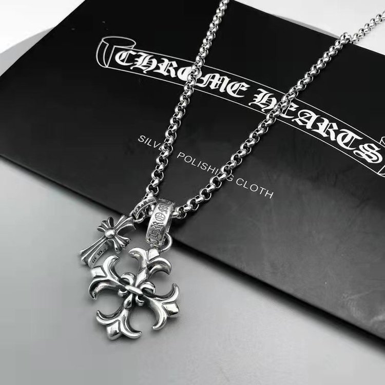 Chrome Hearts クロムハーツ クロスネックレス 55cm-BRAND OFF