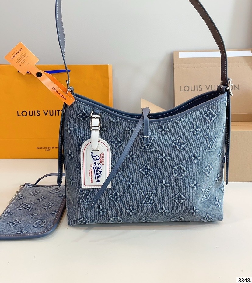 LOUIS VUITTON ルイヴィトン CARRYALL デニムのハンドバッグ-BRAND OFF
