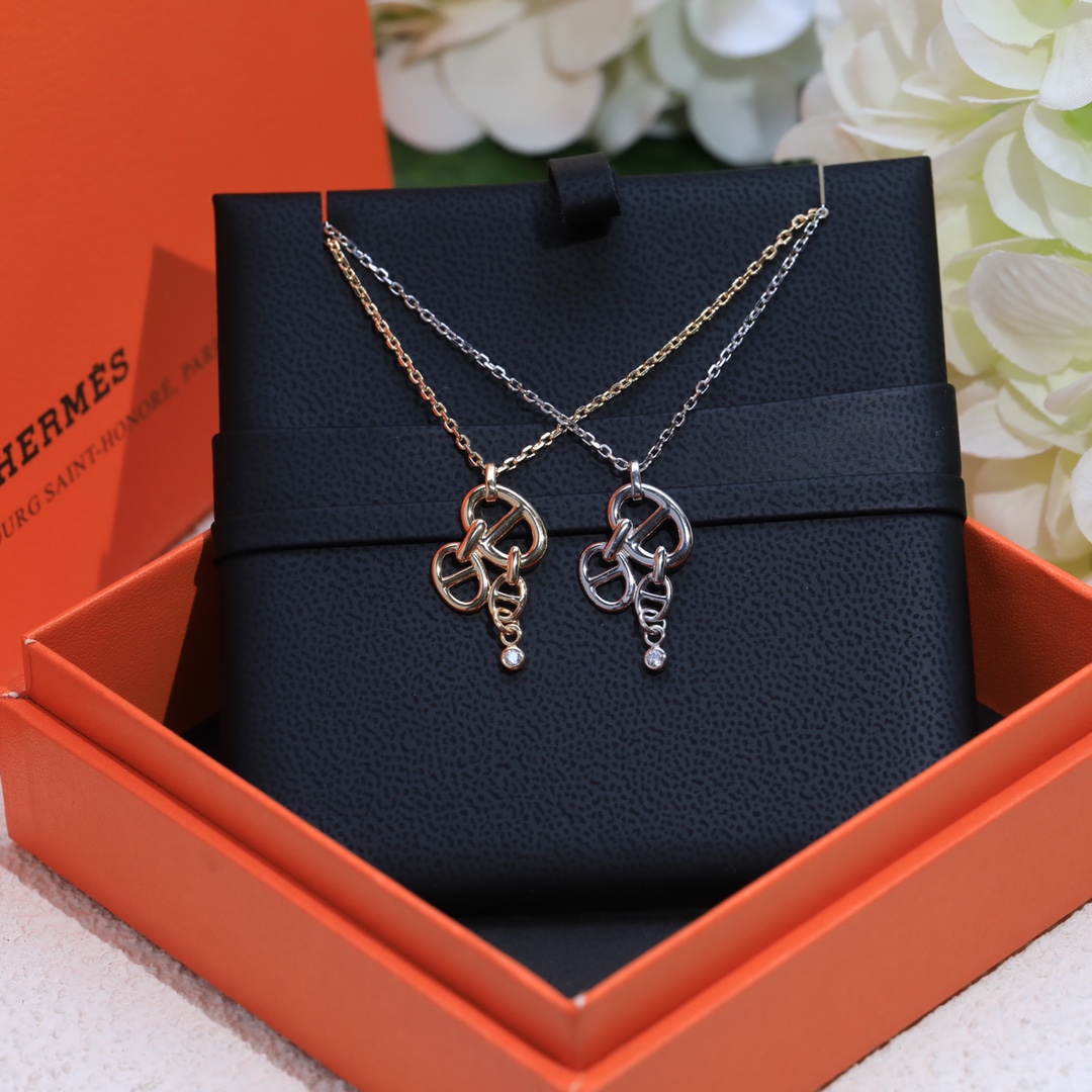 【2026】【HERMES 】ネックレス、新しいネックレス万能シンプルファッションオーナメント-BRAND OFF
