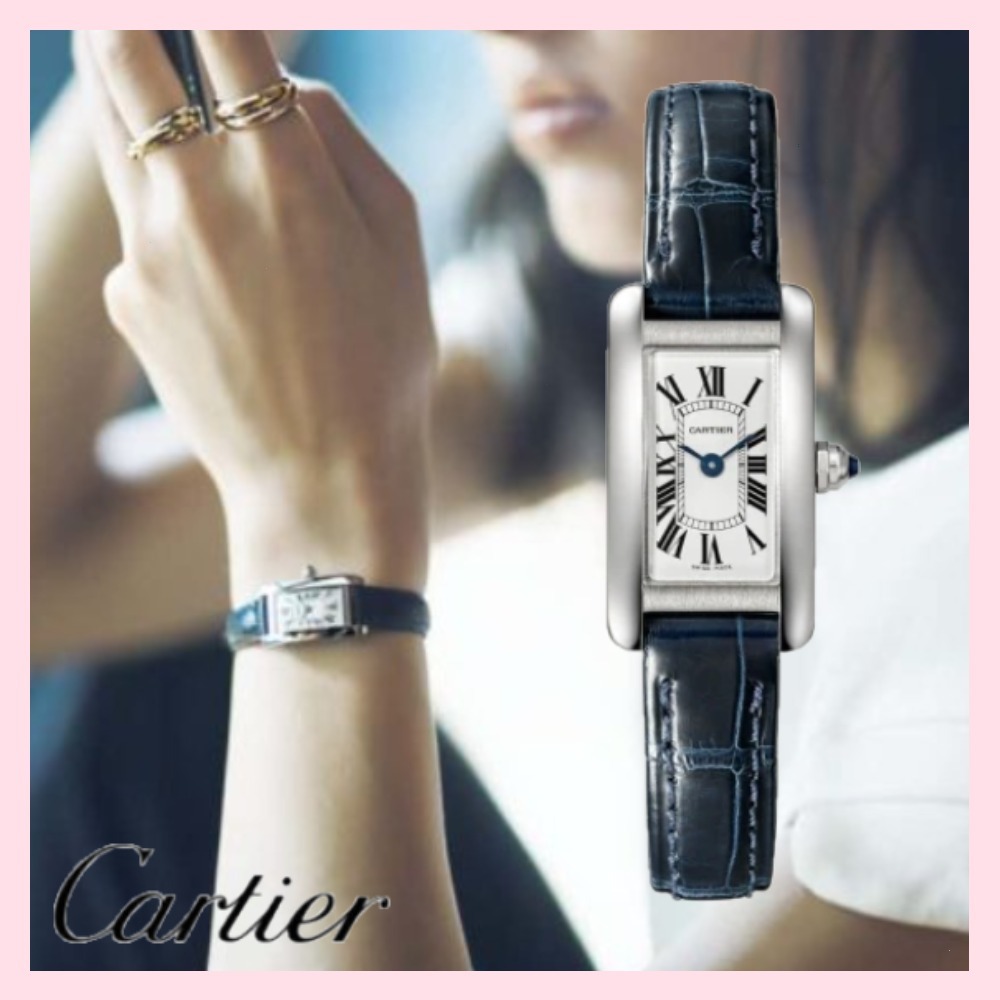 CARTIER タンク アメリカン ウォッチ ミニ アリゲーター-BRAND OFF